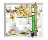 La stampante verticale di vetro Cmyk With Guide della parete del fondo 3d dell'inchiostro di Wwww recinta